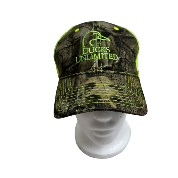 DUCKS UNLIMITED Oroville California Chapter Camo Green Mesh Adjustable Hat OSFM - Picture 1 of 7